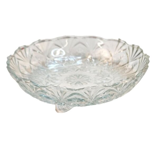 Rare! Vintage Indonesia, FNG PINEAPPLE STAR GLASS Bowl  5.5" diameter Great Cond - Picture 3 of 9